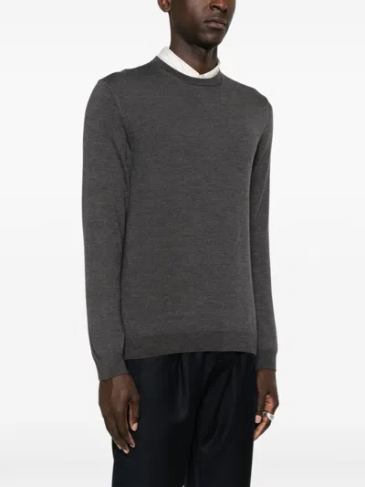 Zanone Virgin Wool Sweater In 灰色