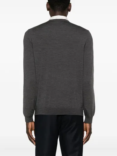 Zanone Virgin Wool Sweater In 灰色