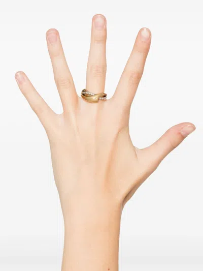 Nikos Koulis 18kt Yellow Gold Interwoven Diamond Ring In 金色
