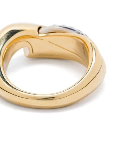 Nikos Koulis 18kt Yellow Gold Interwoven Diamond Ring In 金色