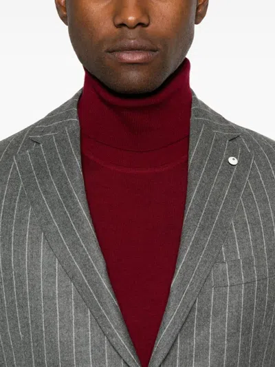 Luigi Bianchi Mantova Pinstriped Suit In 灰色
