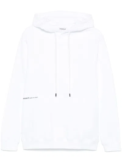 Dondup Raised Logo-detail Hoodie In 白色