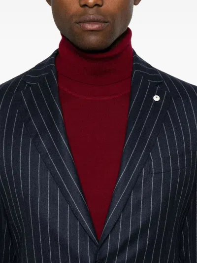 Luigi Bianchi Mantova Pinstriped Suit In 蓝色
