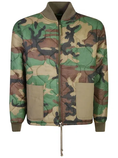 Cenere Camouflage-print Jacket In 绿色