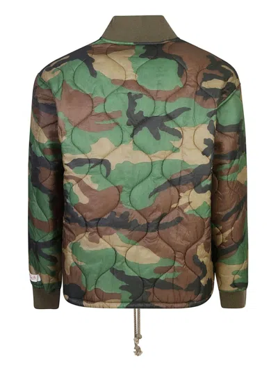 Cenere Camouflage-print Jacket In 绿色