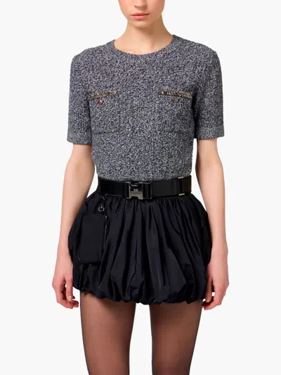 Elisabetta Franchi Chest-pocket Top In 黑色