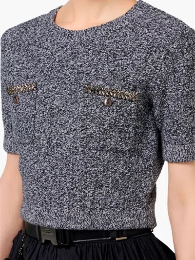 Elisabetta Franchi Chest-pocket Top In 黑色