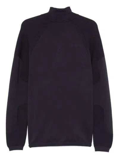 Hugo Boss Rubberised-logo Sweater In 蓝色