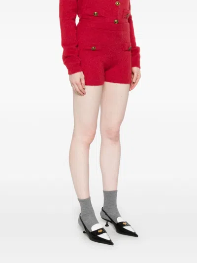Twinset Twin-set Mohair Blend Stylish Shorts In Red