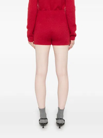 Twinset Twin-set Mohair Blend Stylish Shorts In Red