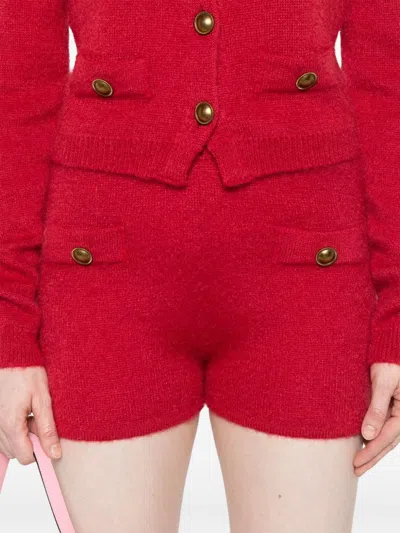 Twinset Twin-set Mohair Blend Stylish Shorts In Red