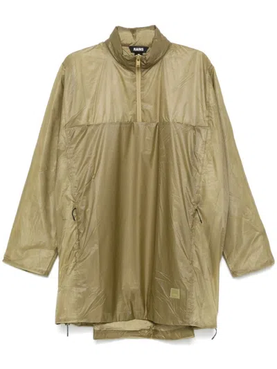 Shop Rains Kauto Insulated Poncho In 绿色