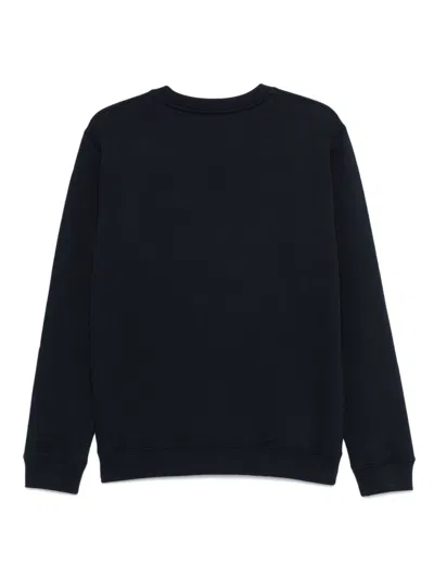 Dondup Logo-flocked Sweatshirt In 蓝色
