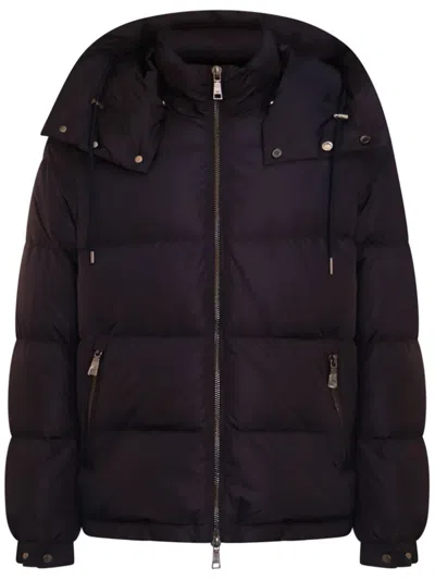 Add Dark Blue Down Jacket In 黑色
