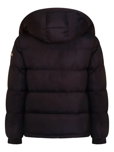 Add Dark Blue Down Jacket In 黑色
