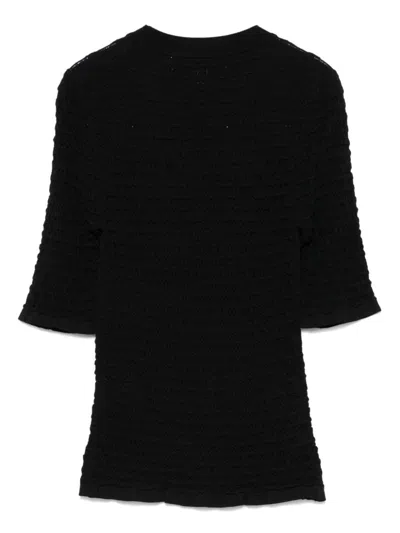 Dkny Ruched T-shirt In 黑色
