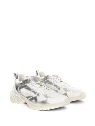 Msgm Vulcano Distressed Sneakers In 白色