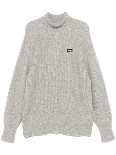 Rotate Birger Christensen Logo-patch Sweater In Gray