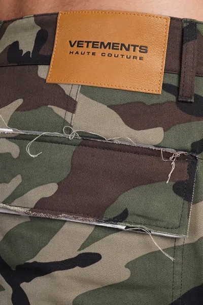 Shop Vetements Pants In Camouflage