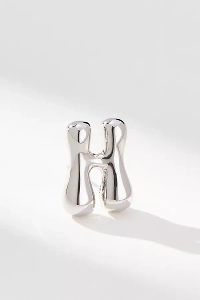 By Anthropologie Bubble Letter Monogram Post Earrings In Multicolor