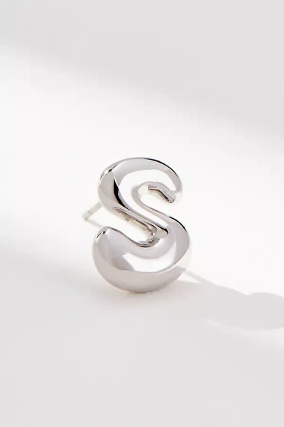 By Anthropologie Bubble Letter Monogram Post Earrings In Multicolor