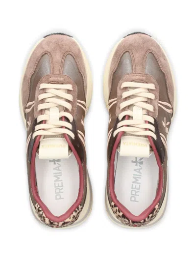 Shop Premiata Cassie 7003 Sneakers In Brown