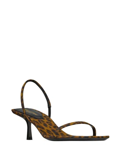 Shop Saint Laurent 55mm Jaspe Sandals In Brown