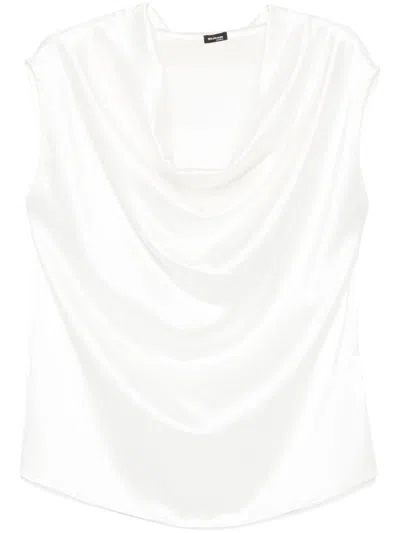 Kiton Women's Shirt With Dropped Collar In White