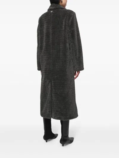 Apparis Double-breasted Coat In Grey