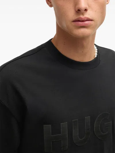 Shop Hugo Logo-print T-shirt In Black