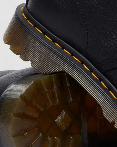 Dr. Martens' 1460 Faux Fur Lined Grizzly Leather Lace Up Boots In Black