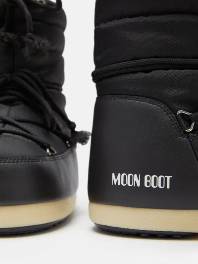 Moon Boot Black Short Logo Snow Boots In Black