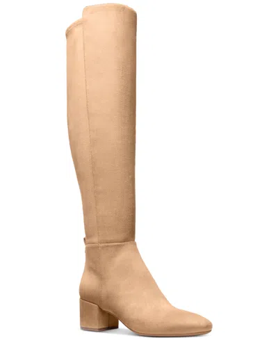 Michael Kors Womens Zipper Rubber Over-the-knee Boots In Camel