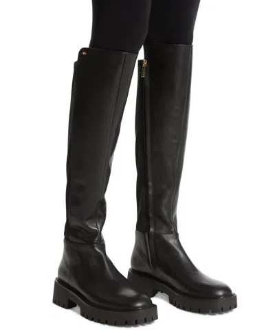 Michael Kors Asher Leather Boots In Black