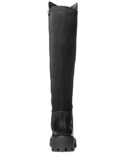 Michael Kors Asher Leather Boots In Black
