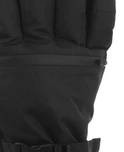 Isotoner Signature Men's Waterproof Extended Cuff And Touchscreen Ski Gloves In Black