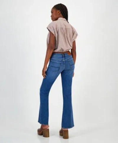 Lucky Brand Stripe Cropped Dolman Sleeve Shirt Sweet Flare Stretch Flare Leg Jeans In Something Sweet