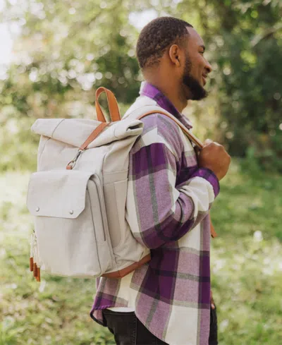 Picnic Time 20 Liter Carmel Roll Top Picnic Backpack Cooler In Tan