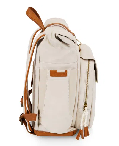 Picnic Time 20 Liter Carmel Roll Top Picnic Backpack Cooler In Tan