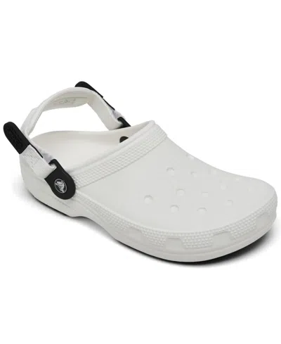 Crocs Women's On-the-clock Work Slip-on Clogs From Finish Line In White