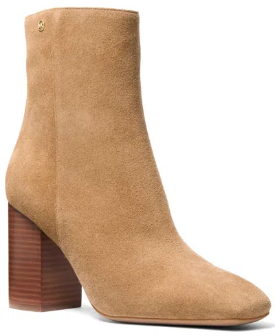 Michael Kors Hazel Suede Boot In Camel