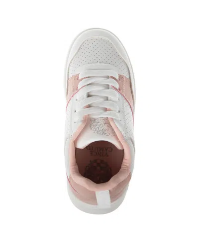 Vince Camuto Little And Big Girls Perforated Court Sneaker In White
