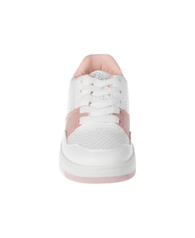 Vince Camuto Little And Big Girls Perforated Court Sneaker In White