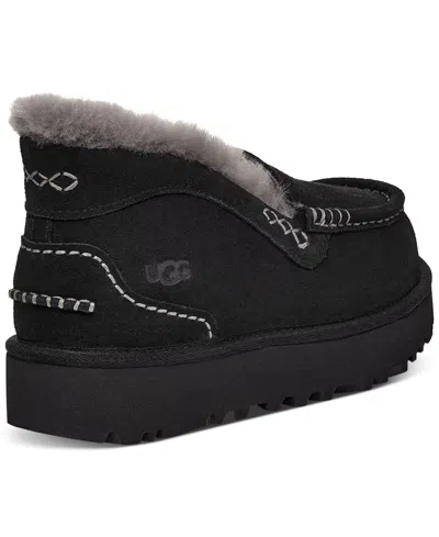 Ugg Ansley Suede Shearling Slip-on Loafers In Chestnut