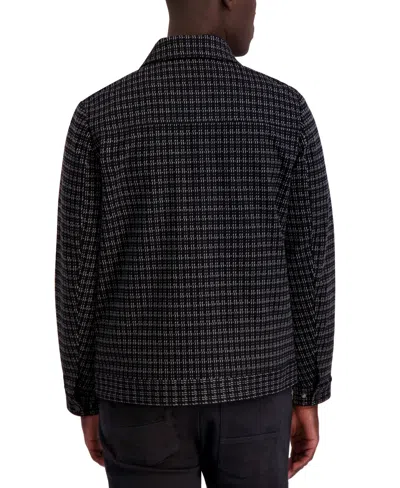 Karl Lagerfeld Men's Textured Shirt Jacket In Black,white
