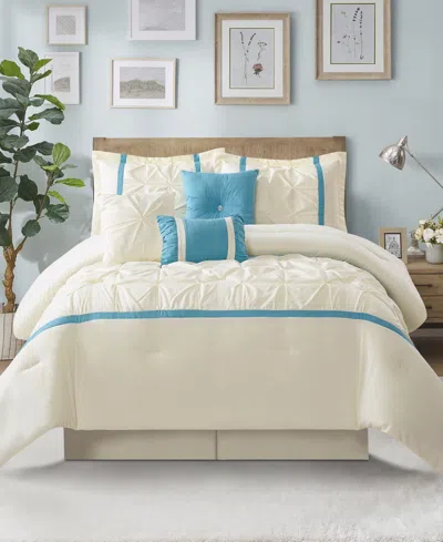 Shop Stratford Park Elena 7-piece Comforter Set, King In Beige Blue