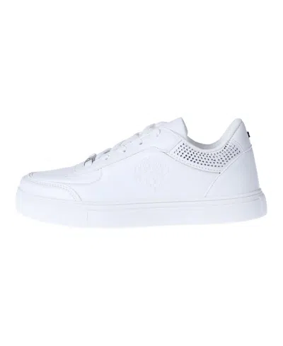 Vince Camuto Little And Big Girls Rhinestones Court Sneaker In White