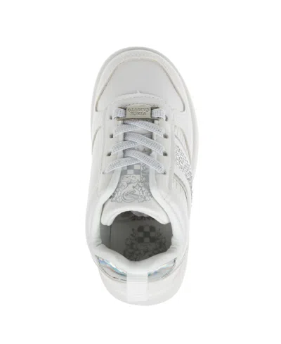 Vince Camuto Toddler Girls Elastic Laces Rhinestones Court Sneaker In White