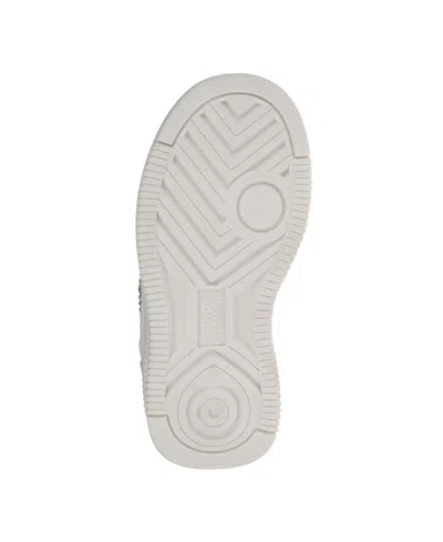 Vince Camuto Toddler Girls Elastic Laces Rhinestones Court Sneaker In White