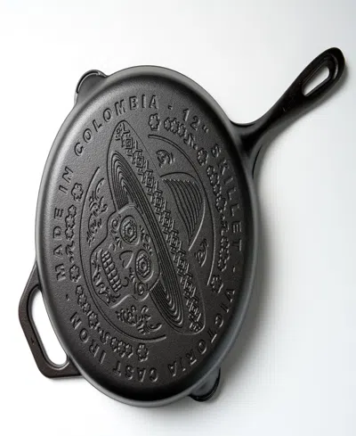 VICTORIA CAST IRON 12" SKILLET WITH HELPER HANDLE 